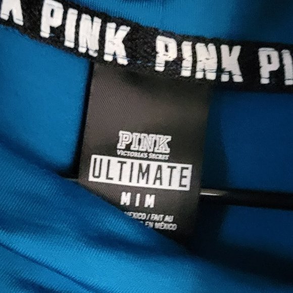PINK ULTIMATE BY VICTORIA'S SECRET TEAL AND GREY PULLOVER SIZE MEDIUM - Picture 2 of 16